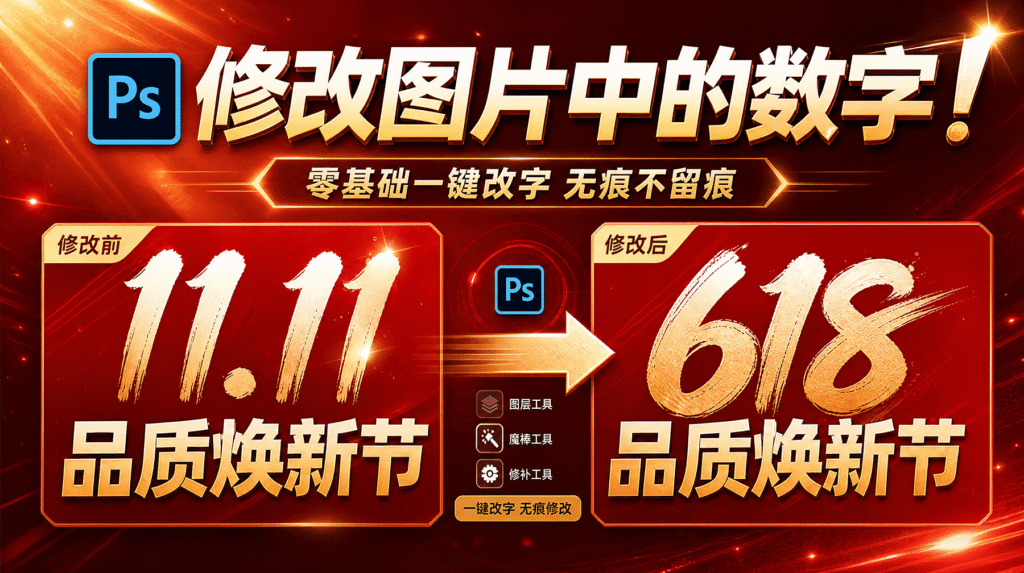 Ps修改图片中的数字