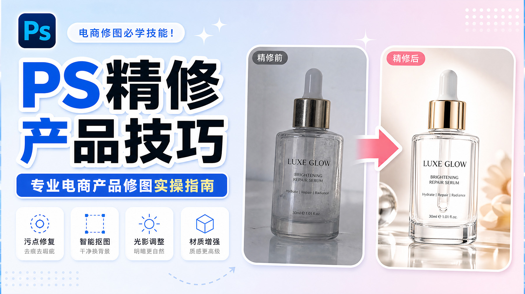 PS精修产品技巧：专业电商产品修图实操指南