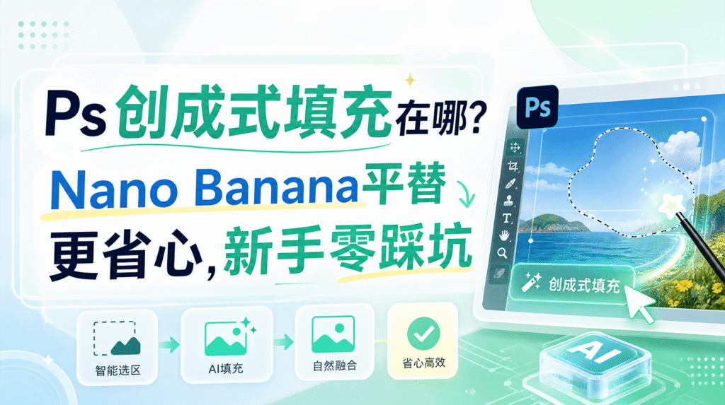 Ps创成式填充在哪？Nano Banana平替更省心