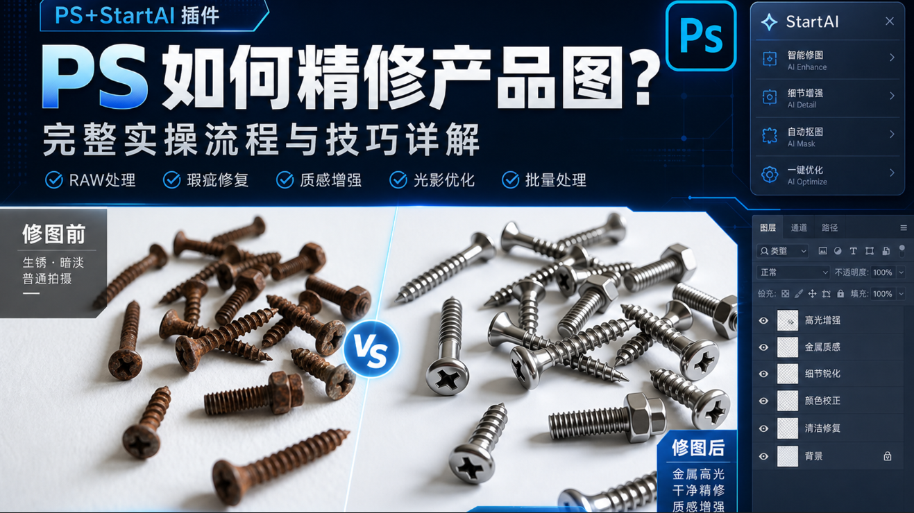 PS 如何精修产品图？完整实操流程与技巧详解