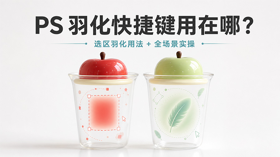 PS 羽化快捷键用在哪？选区羽化用法 + 全场景实操教程