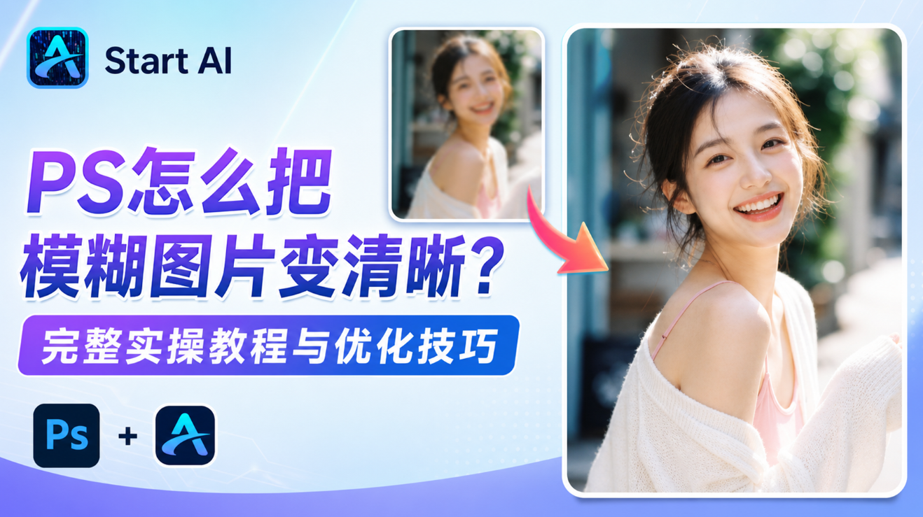 PS 怎么把模糊图片变清晰？完整实操教程与优化技巧