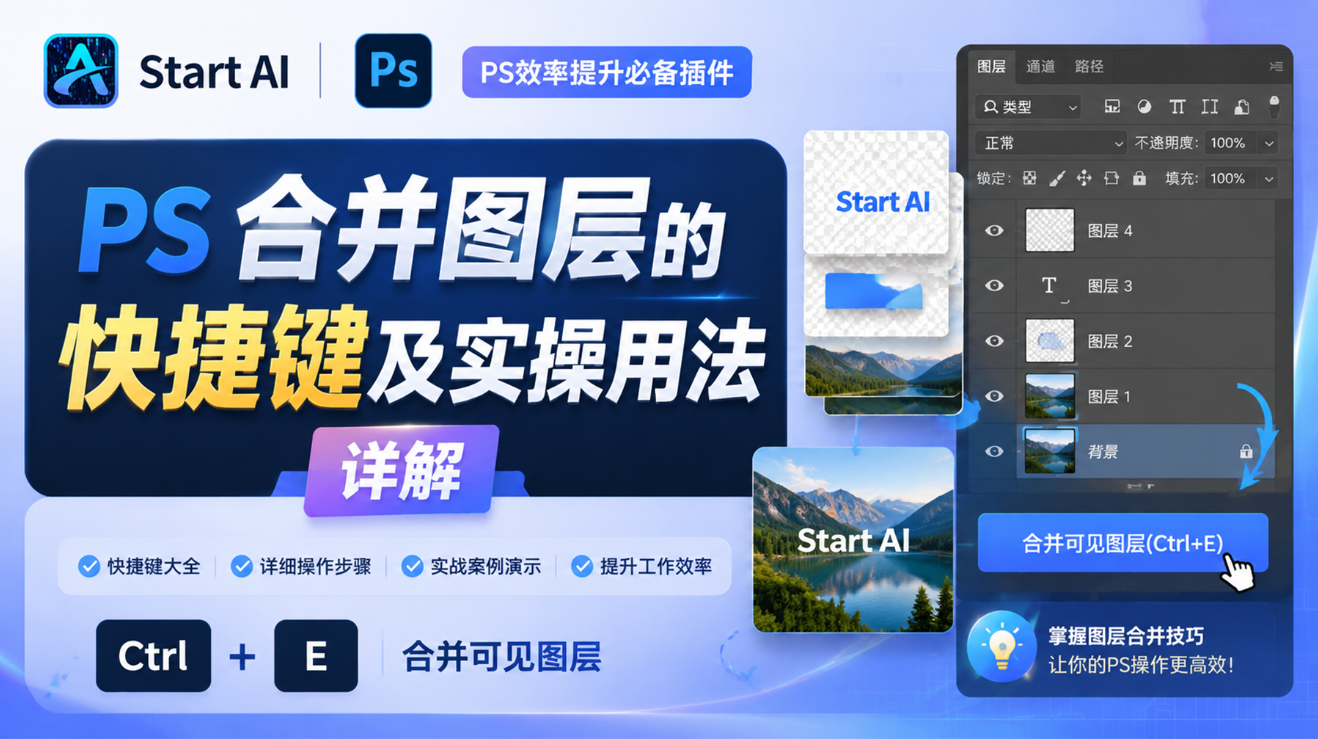 PS 合并图层的快捷键及实操用法详解