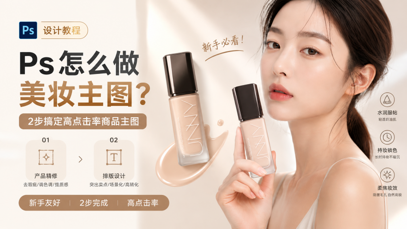 Ps美妆主图文章封面效果展示