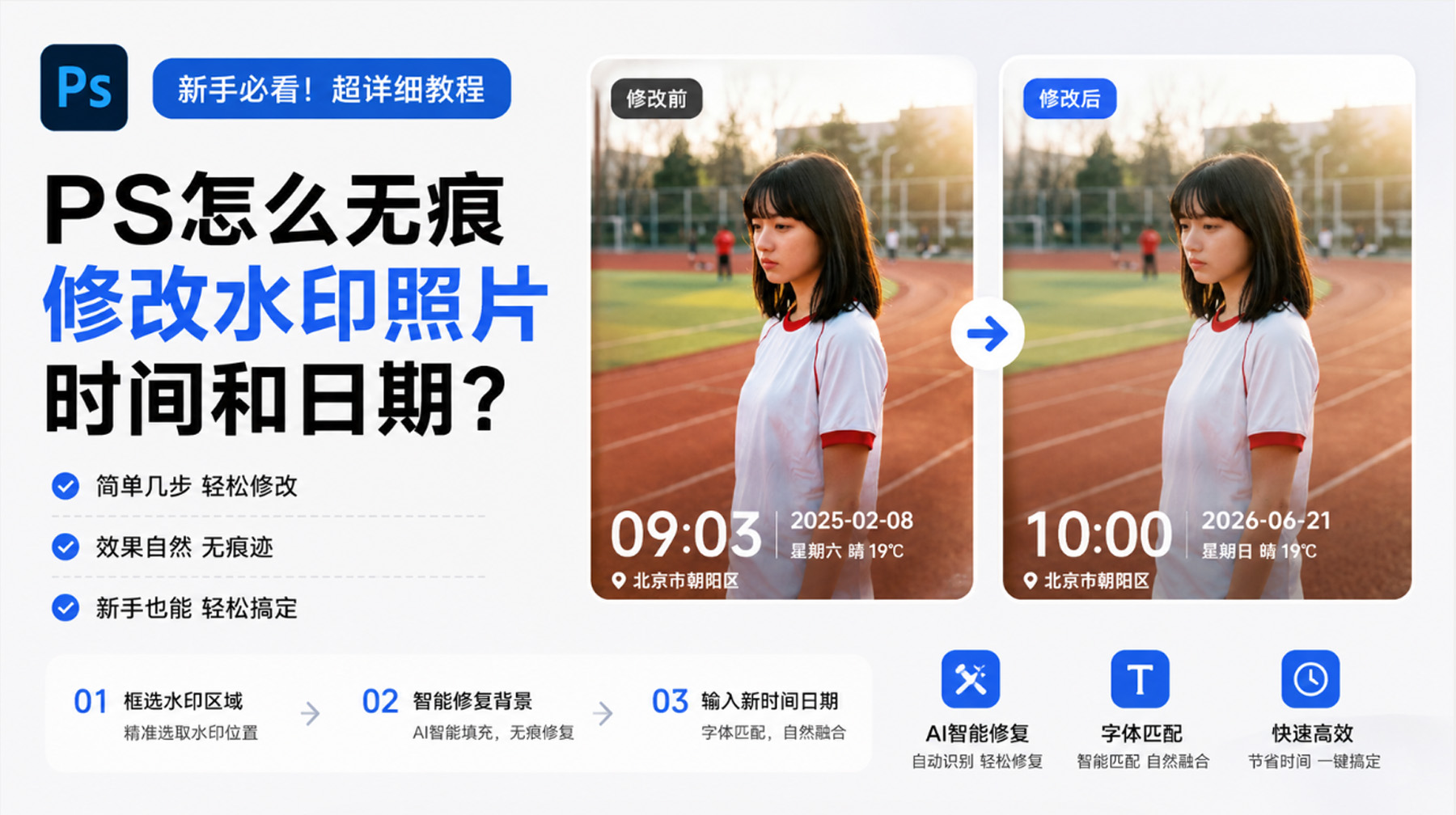 PS怎么修改水印照片怎么修改时间和日期？学会这几种方法轻松解决！