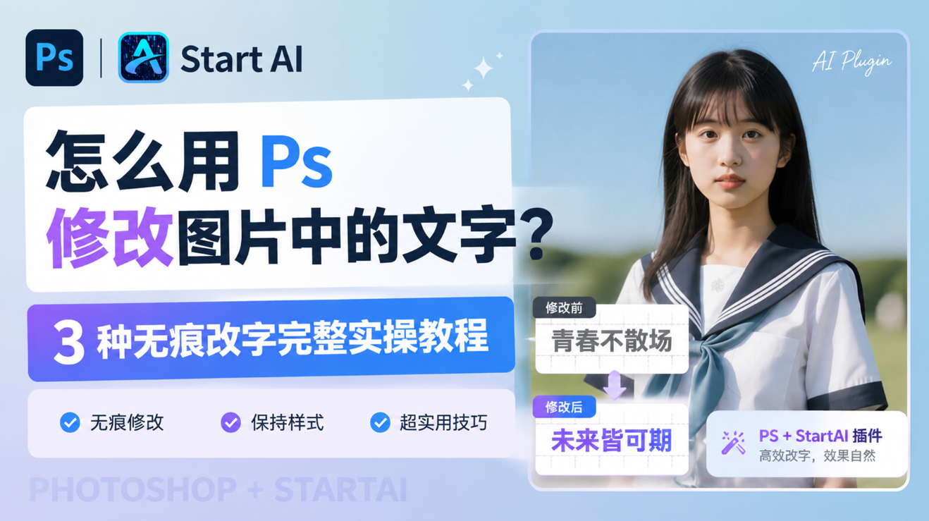 怎么用 Ps 修改图片中的文字？3 种无痕改字完整实操教程
