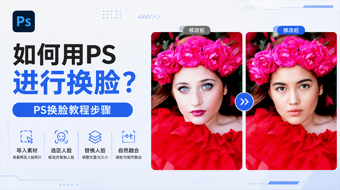 如何用ps进行换脸？ps换脸教程步骤