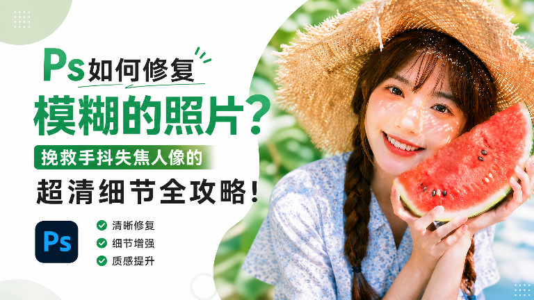 Ps如何修复模糊的照片？挽救手抖失焦人像的超清细节全攻略！