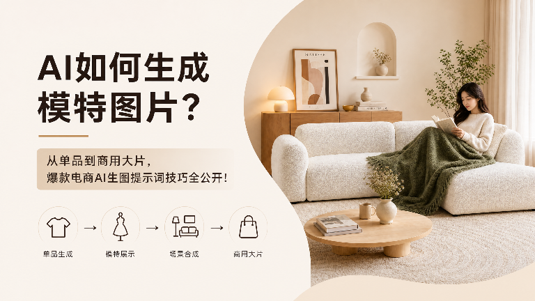 AI如何生成模特图片？从单品到商用大片，爆款电商AI生图提示词技巧全公开！
