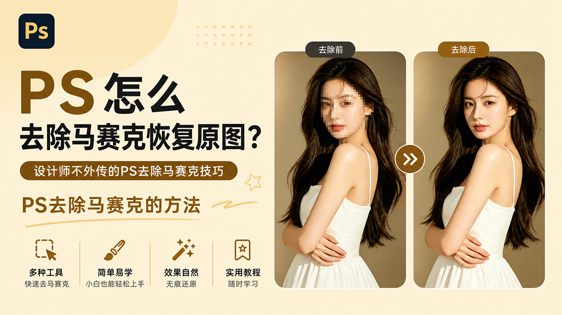 ps怎么去除马赛克恢复原图？ps去除马赛克的方法