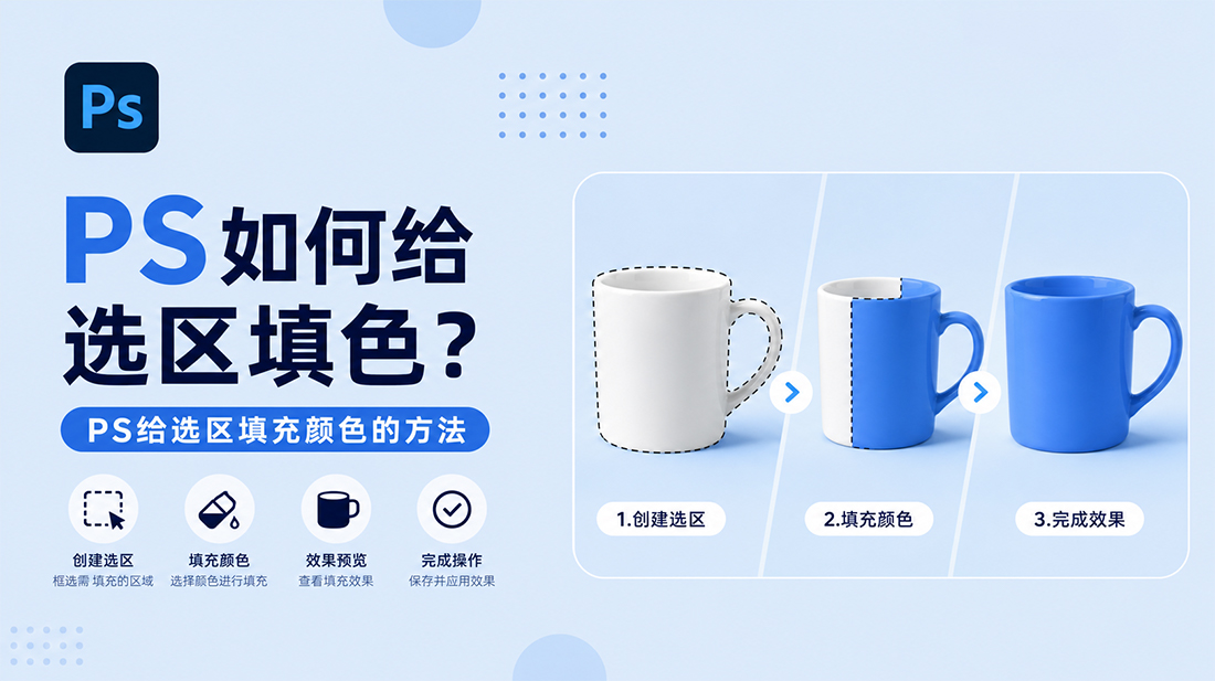 ps如何给选区填色？ps给选区填充颜色的方法