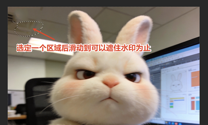 松开鼠标，自动融合纹理