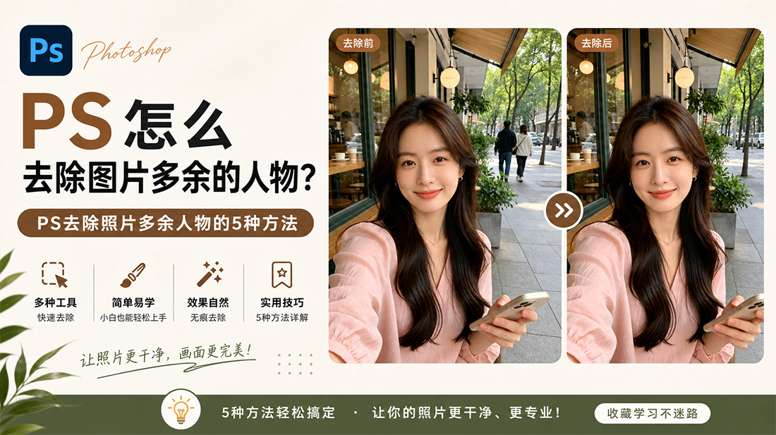 ps怎么去除图片多余的人物？ps去除照片多余人物的5种方法