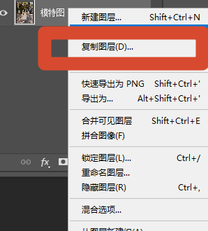 右键点击背景图层选择“复制图层”