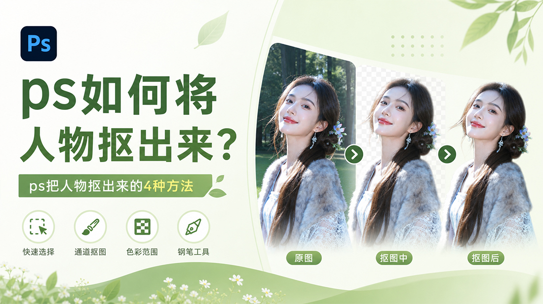 ps如何将人物抠出来?ps把人物抠出来的4种方法