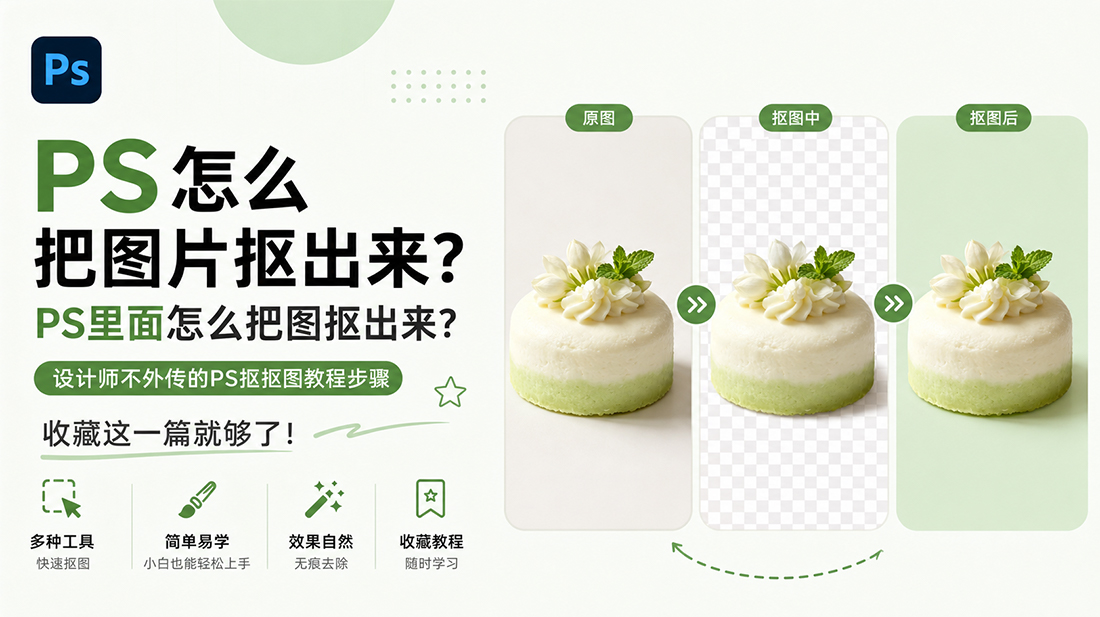 ps怎么把图片抠出来？ps里面怎么把图抠出来？