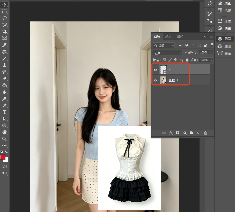 ps怎么给人物换衣服？ps给人物换衣服教程