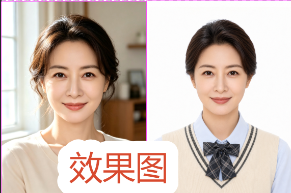 ps证件照效果图