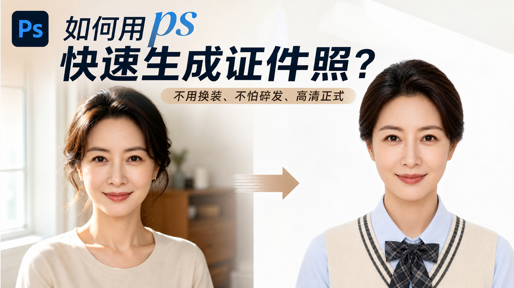 ps怎么做证件照？用Start AI 1分钟快速拥有证件照