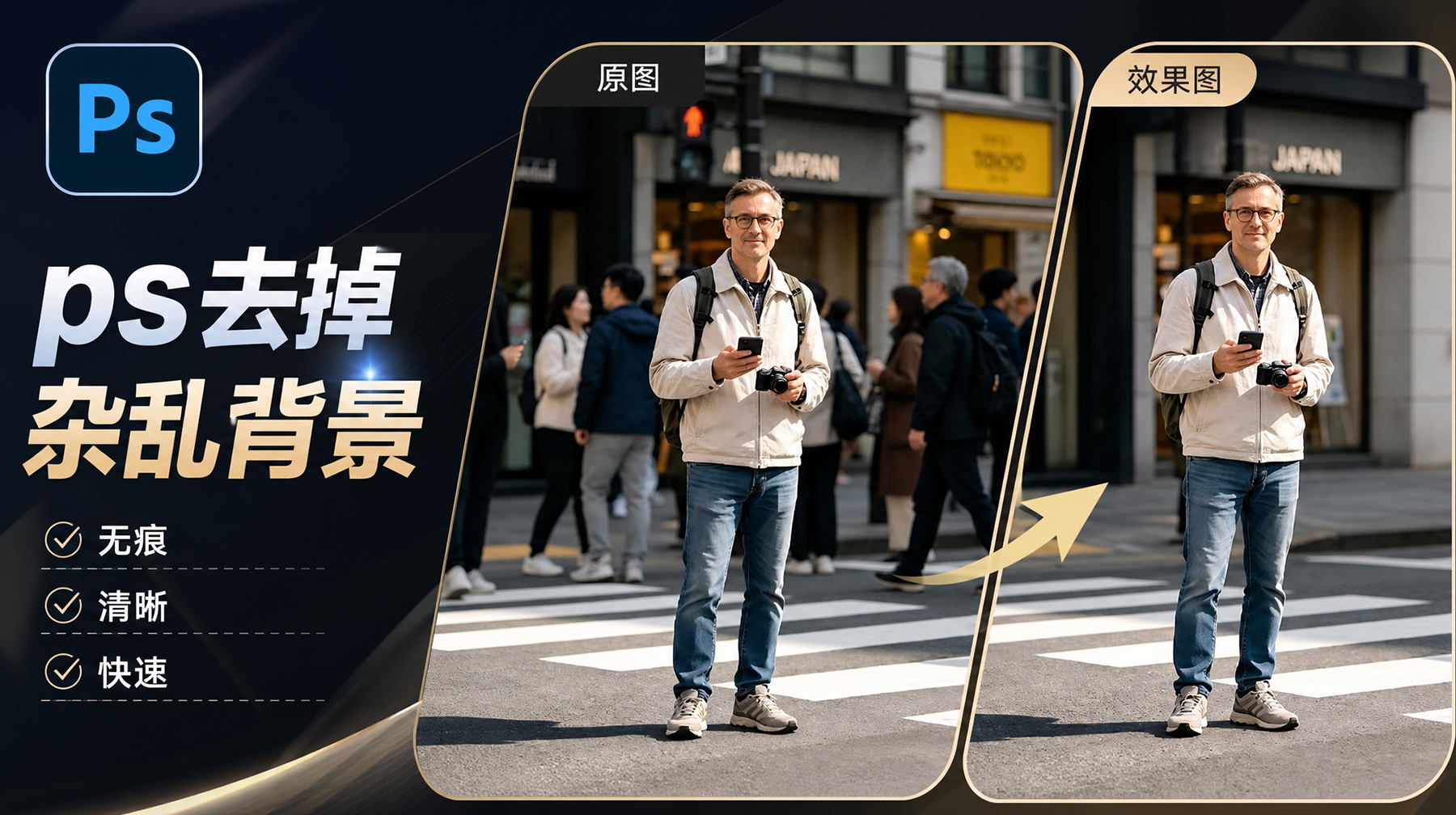 图片背景太杂乱怎么办？4 种方法用ps去掉不想要的部分