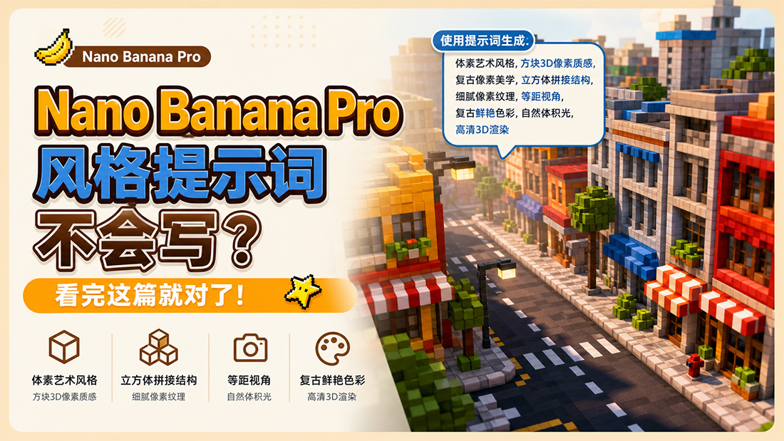 Nano Banana Pro风格提示词不会写？看完这篇就对了！