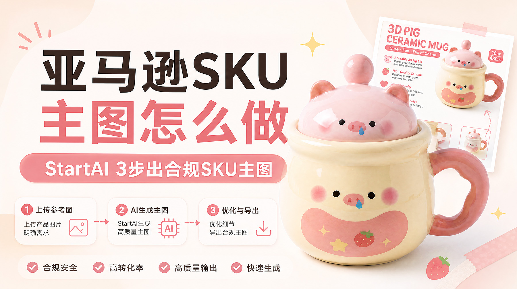 亚马逊SKU主图怎么做？StartAI 3步出合规SKU主图