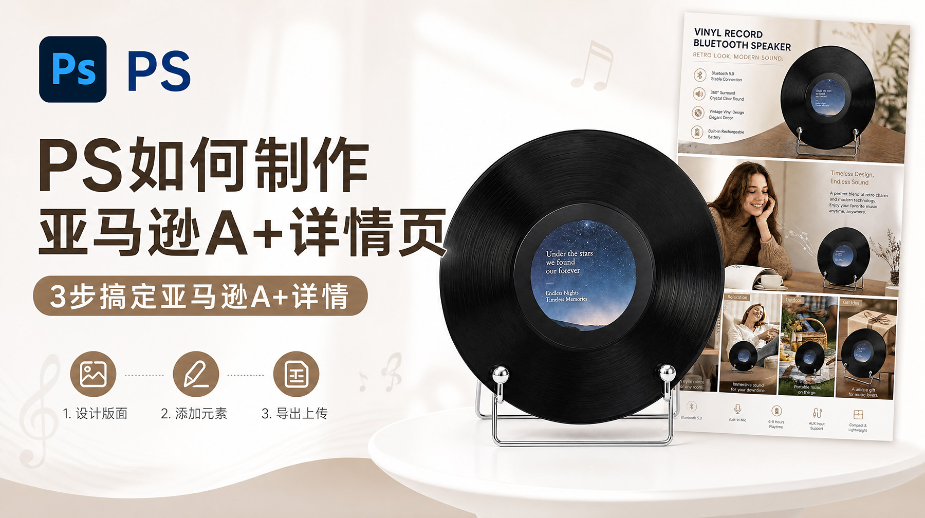 PS如何制作亚马逊A+详情页？3步搞定亚马逊A+详情