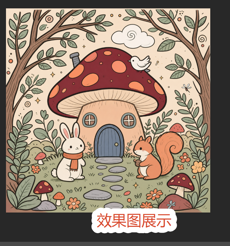 生成之后的线稿效果图