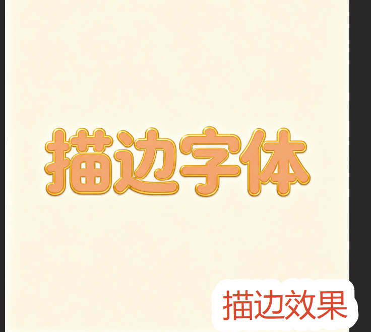 ps做字体描边效果图