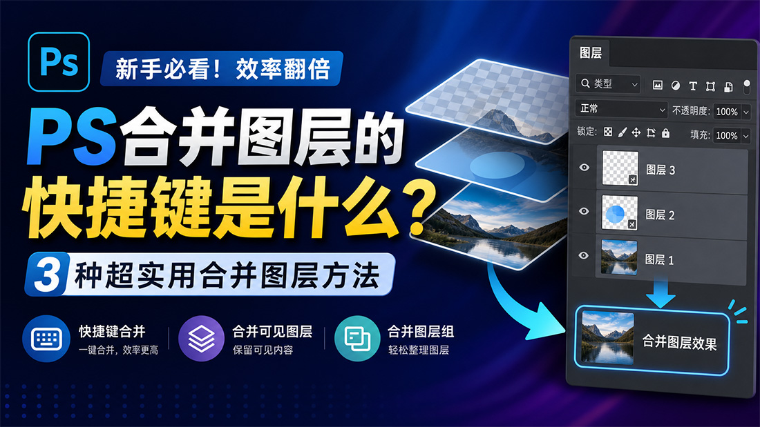 PS合并图层的快捷键是什么？3种超实用合并图层方法