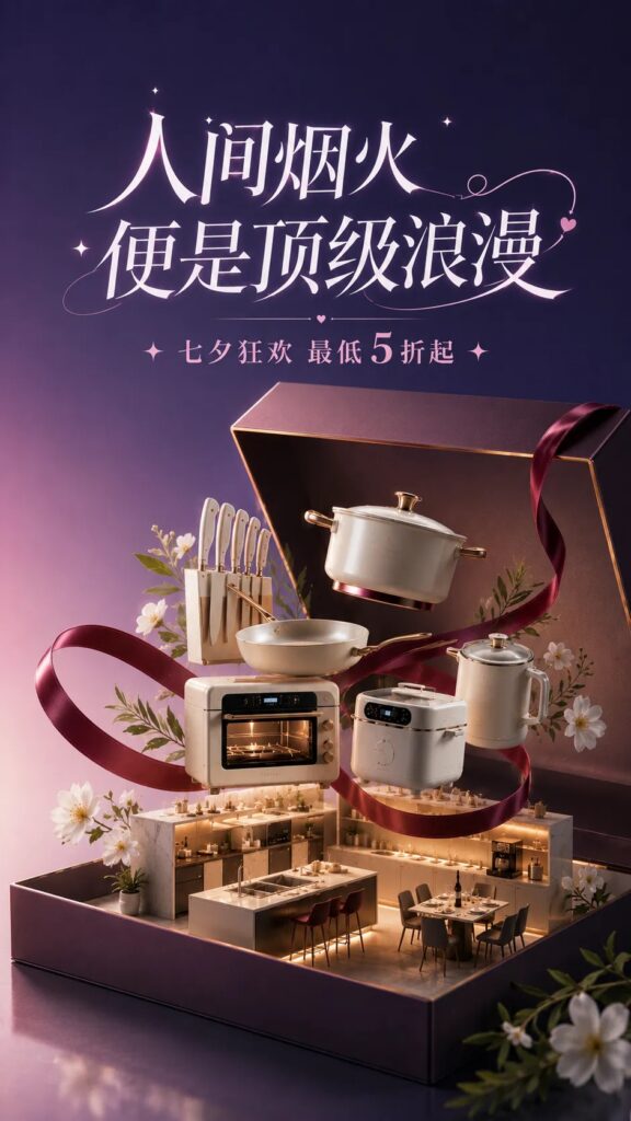 GPT-Image2做七夕活动海报！附9组商用级七夕海报提示词