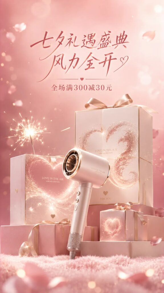 GPT-Image2做七夕活动海报！附9组商用级七夕海报提示词