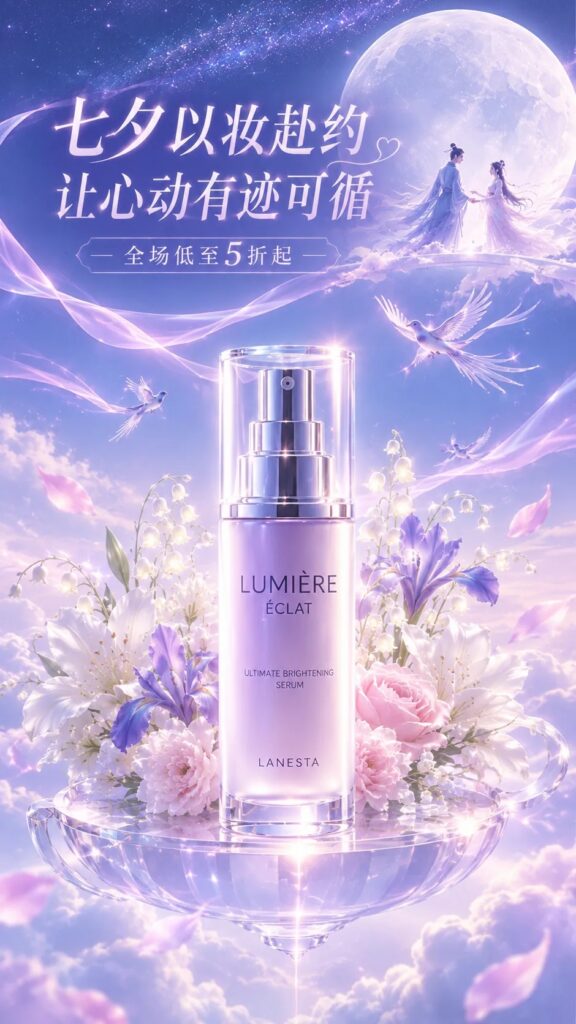 GPT-Image2做七夕活动海报！附9组商用级七夕海报提示词