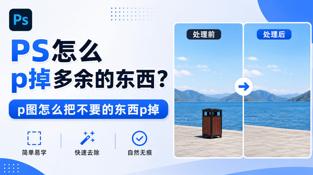PS怎么p掉多余的东西？p图怎么把不要的东西p掉