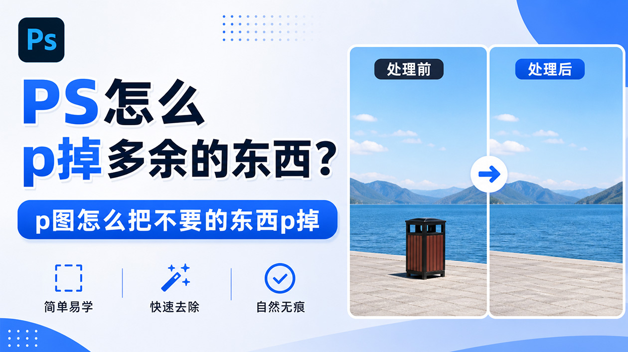 PS怎么p掉多余的东西？p图怎么把不要的东西p掉
