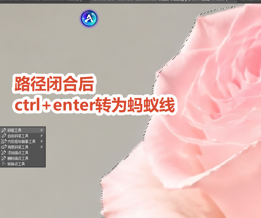 Ctrl+Enter 把路径转为选区