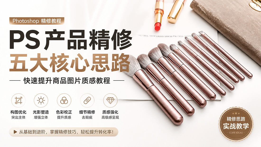 PS产品精修五大核心思路，快速提升商品图片质感教程