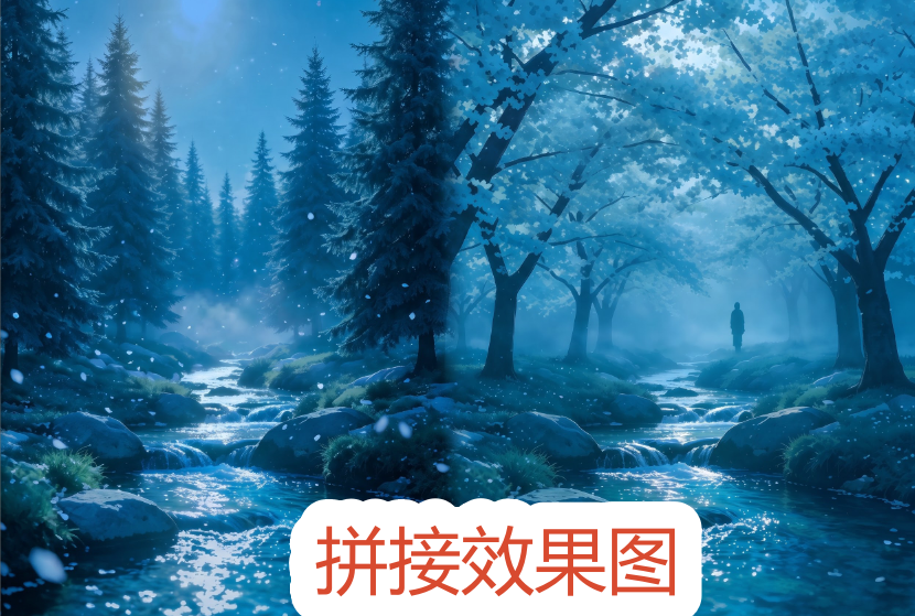 ps2张图片融合拼接效果