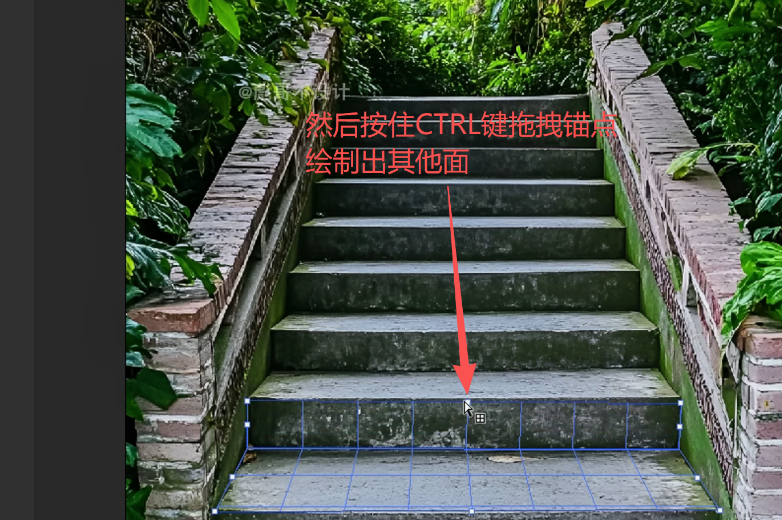PS楼梯贴图怎么做？消失点网格透视贴合技巧教程