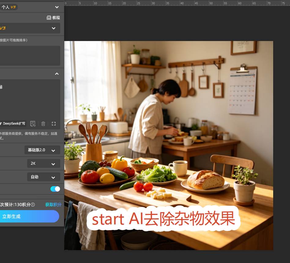 startAI无痕去除图片猫咪效果
