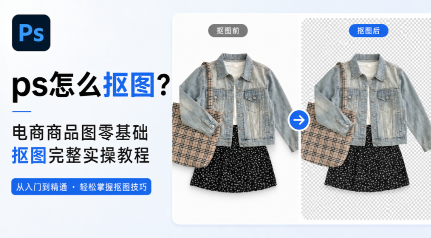 ps怎么抠图？电商商品图零基础抠图完整实操教程