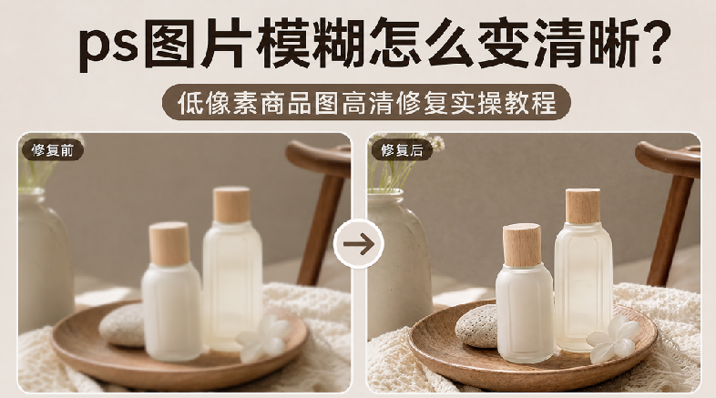 ps图片模糊怎么变清晰?低像素商品图高清修复实操教程