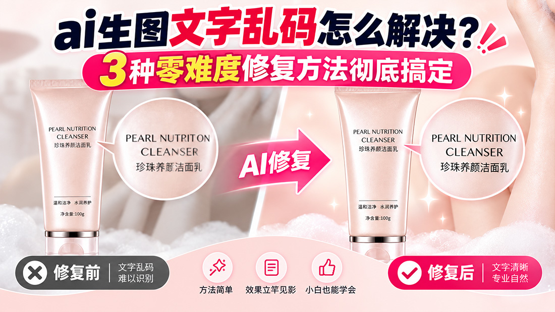 ai生图文字乱码怎么解决？3种零难度修复方法彻底搞定