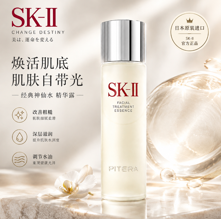 GPT Image 2.5 生成完成,化妆水清透补水场景主图效果