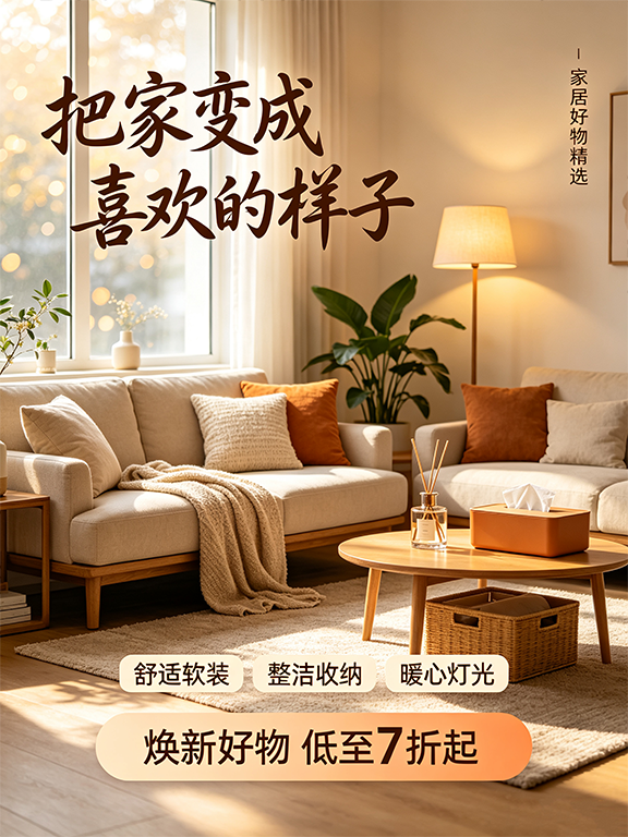 草图转化的电商海报