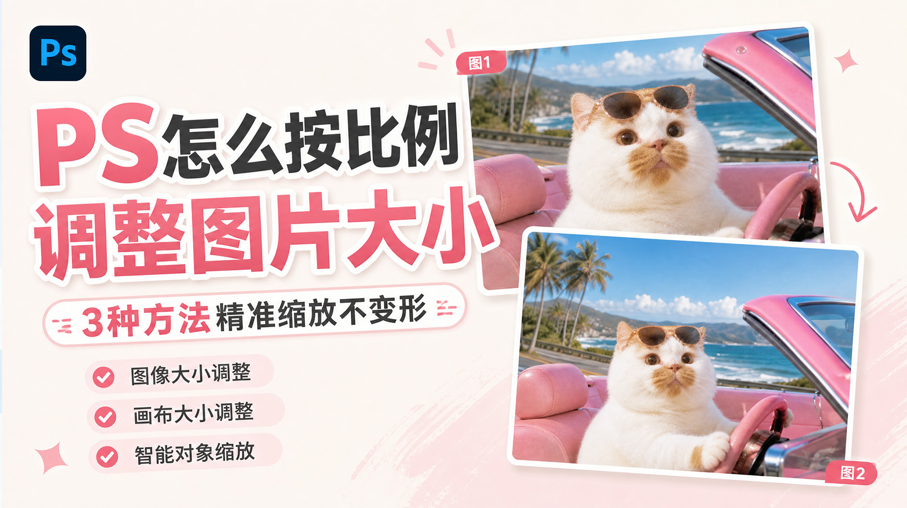 PS怎么按比例调整图片大小？3种方法精准缩放不变形