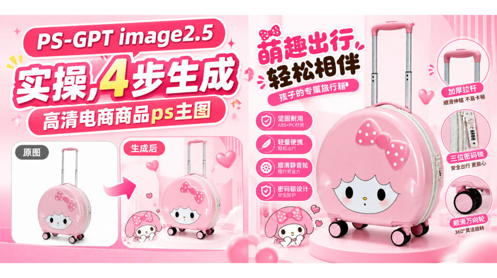 《PS-GPT image2.5 实操，4 步生成高清电商商品ps主图》的文章封面