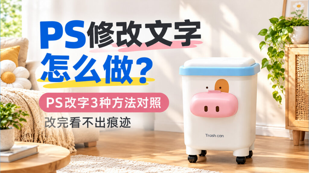 ps修改文字怎么做？ps改字 3 种方法对照，改完看不出痕迹