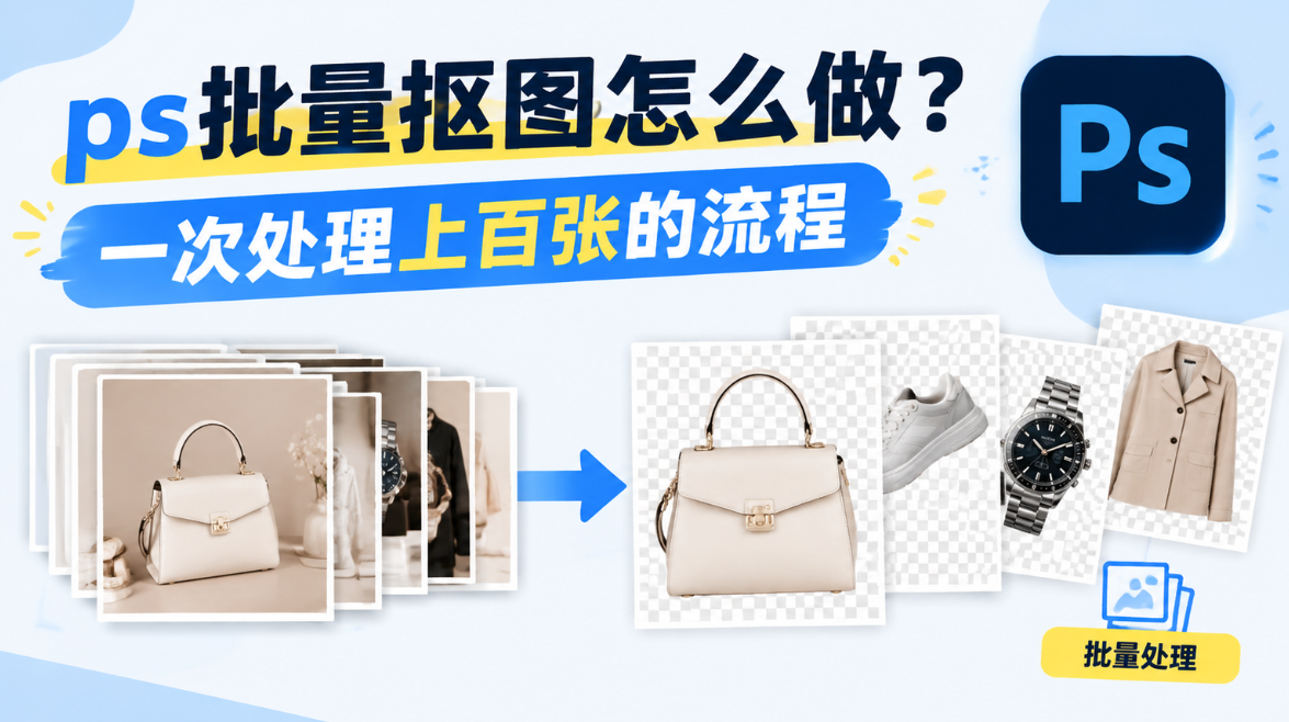 ps批量抠图怎么做？一次处理上百张的流程