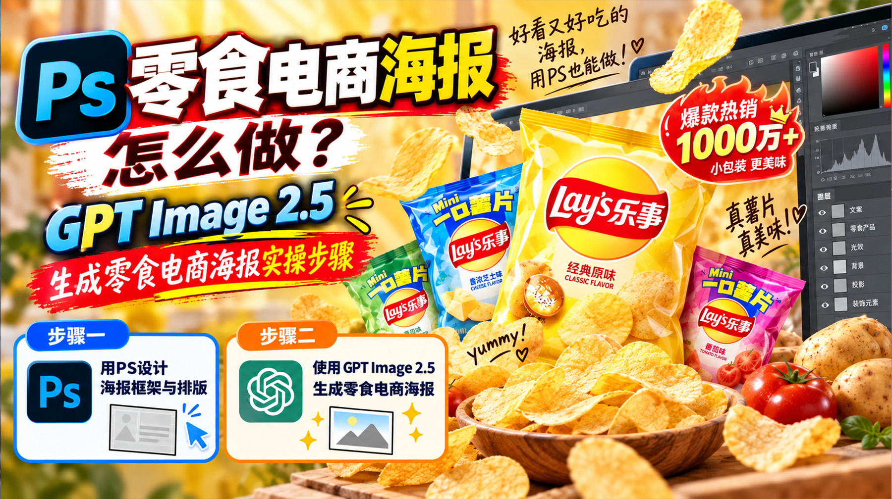 ps零食电商海报怎么做？GPT Image 2.5 生成零食电商海报实操步骤